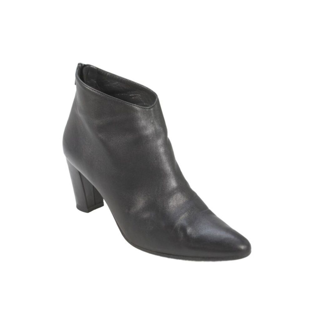 Manolo Blahnik Womens Leather Zip Up Macas Ankle Boots Black Size 39 9